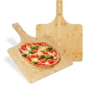 Planche à pizza xxl, lot de 2, 50x38 cm, carrée,