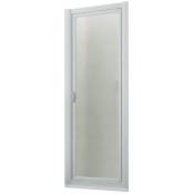 Porte de douche en niche pivot 95 cm h 185 en acrylique
