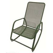 rocking chair coloris vert / structure acier assise textilene