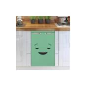 Sticker réfrigérateur et lave vaisselle, smiley vert