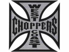 "sticker west coast choppers 8cm croix de malte biker