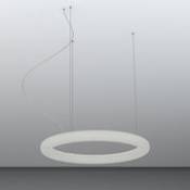 Suspension Giotto LED / Ø 80 cm - Polyéthylène - Slide blanc en plastique