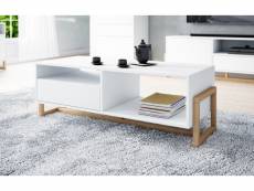 Table basse - 120 cm - Blanc mat - Style moderne Oslo