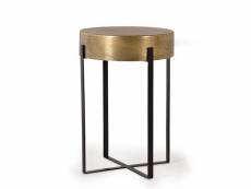 Table basse en aluminium coloris bronze - diamètre