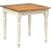 Table non extensible champêtre en bois massif de tilleul