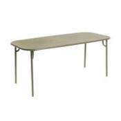 Table rectangulaire Week-End / 180 x 85 cm - Aluminium - Petite Friture vert en métal