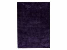 Tapis shaggy - tufté à la main - en polyester - violet 50x80 cm