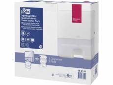 Tork 952100 starter pack pour papier essuie-mains multifold c&c - mini xpress h2 - design elevation - blanc BIS859