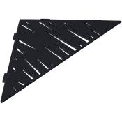 U-tile - Etagère de douche en acier inox noir 38,7 x 27,4 cm x 3 mm - Triangulaire design Tiger - fixation sans perçage