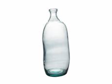 Vase bouteille simplicity 35 cm en verre recyclé