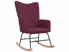 Vidaxl chaise à bascule violet tissu