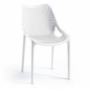 Webmarketpoint Chaise polypropylène blanche BILROS 60x50x h82 cm