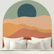 Ambiance-sticker - Papier peint intissé pré-encollé fresques géants - dune et étoiles - adhésif décorative - 90x90cm - multicolore