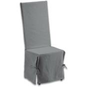 Atelier Du Coton - Housse de chaise Renato gris coton - Gris