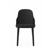 Chaise en polypropylène à l'assise en tissu canvas noir Allez noir - Normann Copenhag