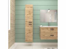 Colonne de douche en mélaminé décor bois 25x30x150cm