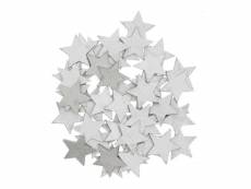 Confettis étoiles en bois argentés 7040.30.84