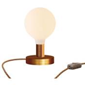 Creative Cables - Lampe de table Posaluce Globo en métal Cuivre satiné - Interrupteur - Cuivre satiné