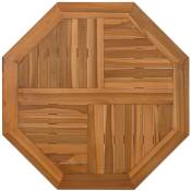 Dessus de table 60x60x2,5 cm octogonal bois de teck