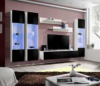 Ensemble TV avec LED - 6 éléments - Noir et Blanc