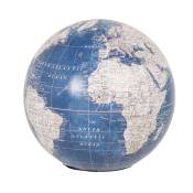 Globe terrestre carte du monde bleu et blanc