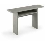 Inside75 - Table console extensible loupa béton plateau rabattable pieds extensibles - gris
