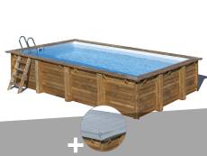 Kit piscine bois Gré Evora 6,20 x 4,20 x 1,33 m + Bâche hiver