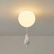 Lampe de chevet moderne scandinave Ours Modèle de marche à une main 25cm Abat-jour en acrylique Tête de lampe E27 sans source lumineuse Convient à la