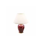 Lampe de table élégante giardino Or 24 Carats 1 ampoule, abat jour en tissu - Doré