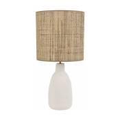 Lampe en céramique mat blanche 77 cm Portinatx - Market
