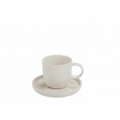 Lana Deco - Tasse et sous-tasse avec rebord en porcelaine
