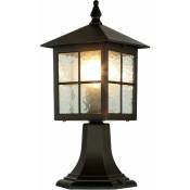 Licht-erlebnisse - Lampe sur pied d'extérieur baarle noir au design rustique en forme de lanterne E27 H:45cm - Noir - Noir