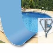 Margelle de piscine ronde de 500 cm avec H150 cm Bleu