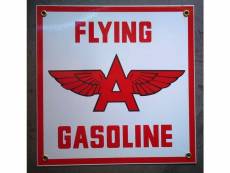 "plaque emaillée flying gasoline carré deco aviation