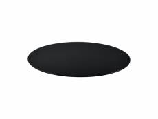 Plateau de table glasgow en verre esg diamètre ø 90 cm noir [neu.haus]
