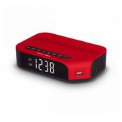 Radio-réveil double alarme rouge - Schneider - sc310aclred