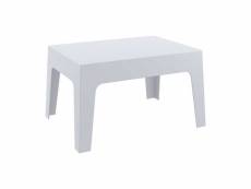 Table basse de jardin en plastique gris clair 50x70x43