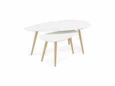 Table basse design gosmi white 66x116x45 cm