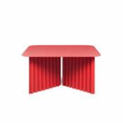 Table basse Plec Medium / Acier - 70 x 70 x H 35 cm - RS BARCELONA rouge en métal