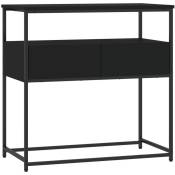 Table console noir 75x40x75 cm bois d'ingénierie Vidaxl Noir