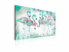 Tableau - turquoise flamingoes-90x60 A1-N6767