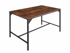 Tectake table de salle à manger industrielle belfast 120x75x75cm - bois foncé industriel 404344