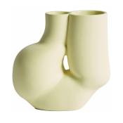 Vase en porcelaine jaune Chubby W&S - Hay