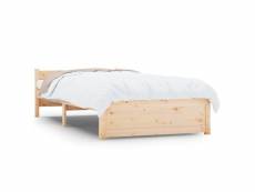 Vidaxl cadre de lit bois massif 90x190 cm simple