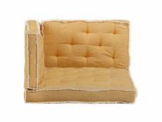 Vidaxl ensemble de coussins de canapé palette 3 pcs jaune