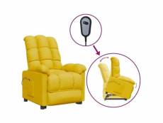 Vidaxl fauteuil jaune tissu