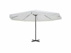 Vidaxl parasol blanc aluminium 500 cm 40301