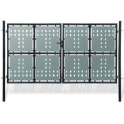 Vidaxl - Portail simple de clôture Noir 300x200 cm