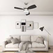 Vidaxl - Ventilateur de plafond lampe et télécommande 76 cm Marron foncé