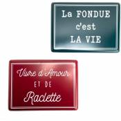 Amadeus Plaques décoratives en métal Savoie (Lot de 2).